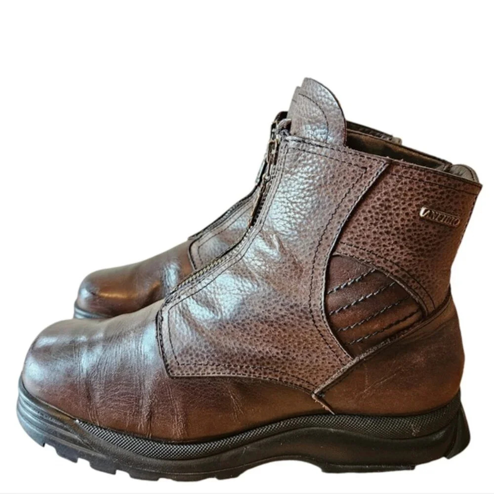 Anfibio Leather Boho Fall Winter Women's Ankle Boots Brown Sz 37. - Picture 4 of 15